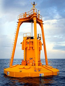big power buoy of OPT in the sea