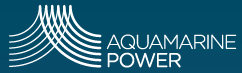 Das Logo
                                      der Firma "Aquamarine
                                      Power" aus Edinburgh, die das
                                      Auster-Wellenkraftwerk
                                      "Oyster" produziert