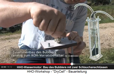 Der Bau des Bubblers mit zwei
                            Schlauchanschl�ssen