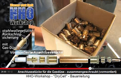 Die Anschlussst�cke f�r die Gasd�se sind
                          vormontiert