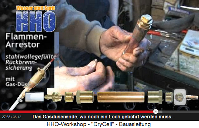 Gasd�senende, wo ein Loch reingebohrt
                          wird