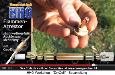 Das Endst�ck (Verschlusskappe) ist mit
                          der Stromd�se zusammengeschraubt -
                          "montiert"