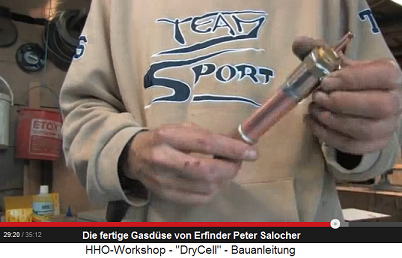 Erfinder Peter Salocher zeigt seine
                          Gasd�se