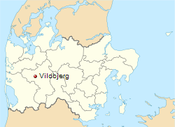 Karte
                      mit Vildbjerg in Dnemark