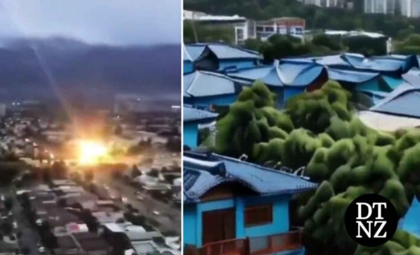 D�cher blau
                              anmalen / einsprayen gegen Energiewaffen
                              ("Waldbrand")