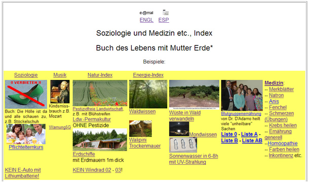 Die Webseite www.med-etc.com mit Mutter Erde