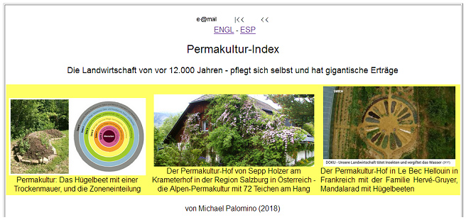 Der
                    Permakultur-Index - Landwirtschaft wie vor 12.000
                    Jahren mit Mutter Erde