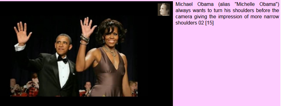 Ladyboy Michelle Obama will seine breiten
Schultern immer mit einer Drehung vertuschen Ladyboy Michelle Obama will seine breiten
Schultern immer mit einer Drehung vertuschen