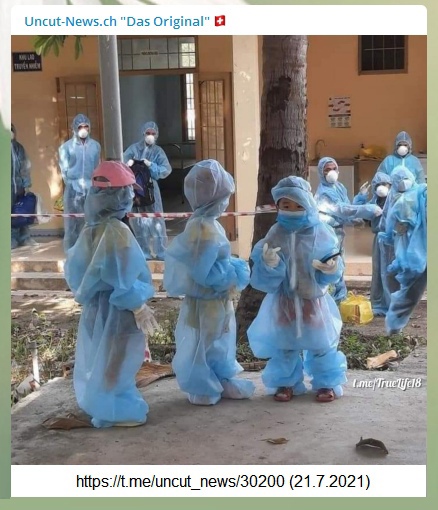 Maskenwahn in China gegen Kinder: gesteigert
mit Ganzkörperanzug - 21.7.2021 Maskenwahn in
China gegen Kinder: gesteigert mit Ganzkörperanzug -
21.7.2021