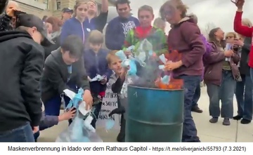 Widerstand "USA" mit
Maskenverbrennung 2021 Widerstand
"USA" mit Maskenverbrennung 2021