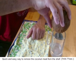 so you
                  can drain the coconut water