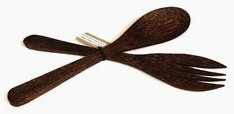 Coconut
                  palmwood salad servers