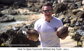 Vemos cocos originales en Hawaii