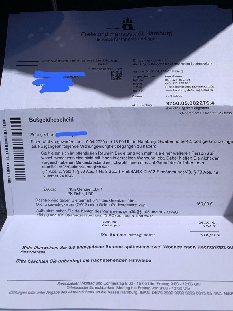 Bussgeldbescheid 175 Euro Geldbusse wegen
Mindestabstand nicht eingehalten Bussgeldbescheid 175 Euro Geldbusse wegen
Mindestabstand nicht eingehalten