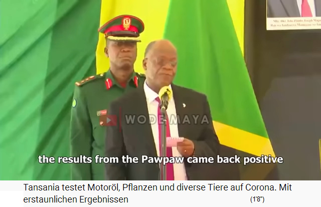 Der Präsident von Tansania berichtet: Die
Flüssigkeit von Papaya wurde Corona19-positiv
getestet Der Präsident von Tansania
berichtet: Die Flüssigkeit von Papaya wurde
Corona19-positiv getestet