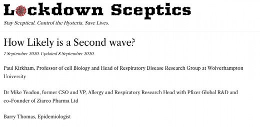 Artikel: How likely is a second wave?