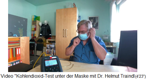 Video, Test 3: Dr. Traindl zieht sich eine
Maske an Video, Test 3: Dr. Traindl zieht sich
eine Maske an