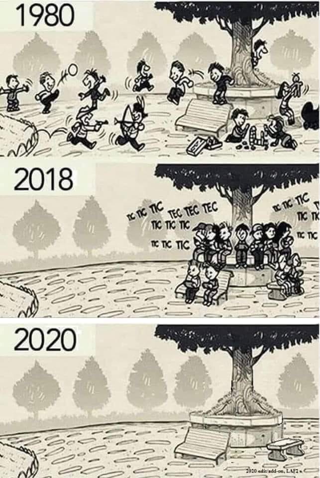 Handys und Corona19-Panik bewirken leere Parks Handys und Corona19-Panik bewirken leere Parks