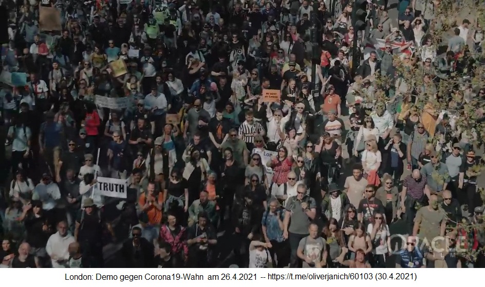 London,
                  Demo gegen Corona19-Wahn