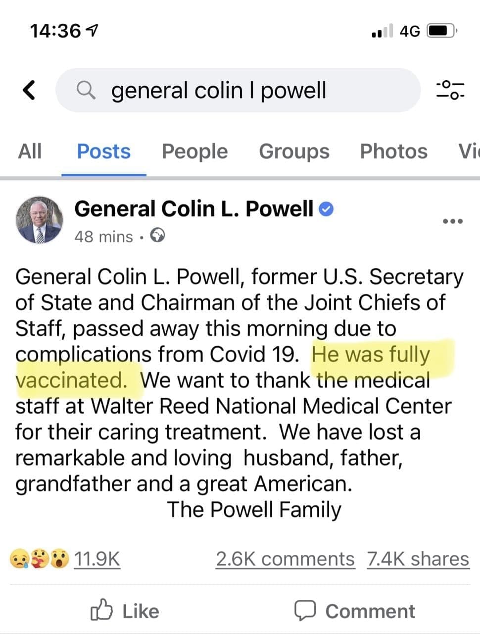 Colin Powell
                  18.10.2021: Er war 2fach GENgeimpft und starb an
                  Corona