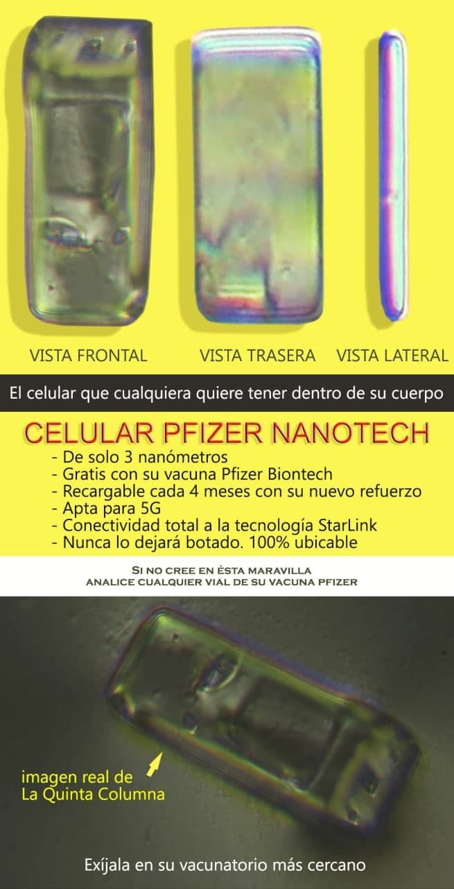 Inhaltsstoffe 31.1.2022: Das Nano-Handy von
                  Pfizer in der Impfung: 3 Nanometer lang