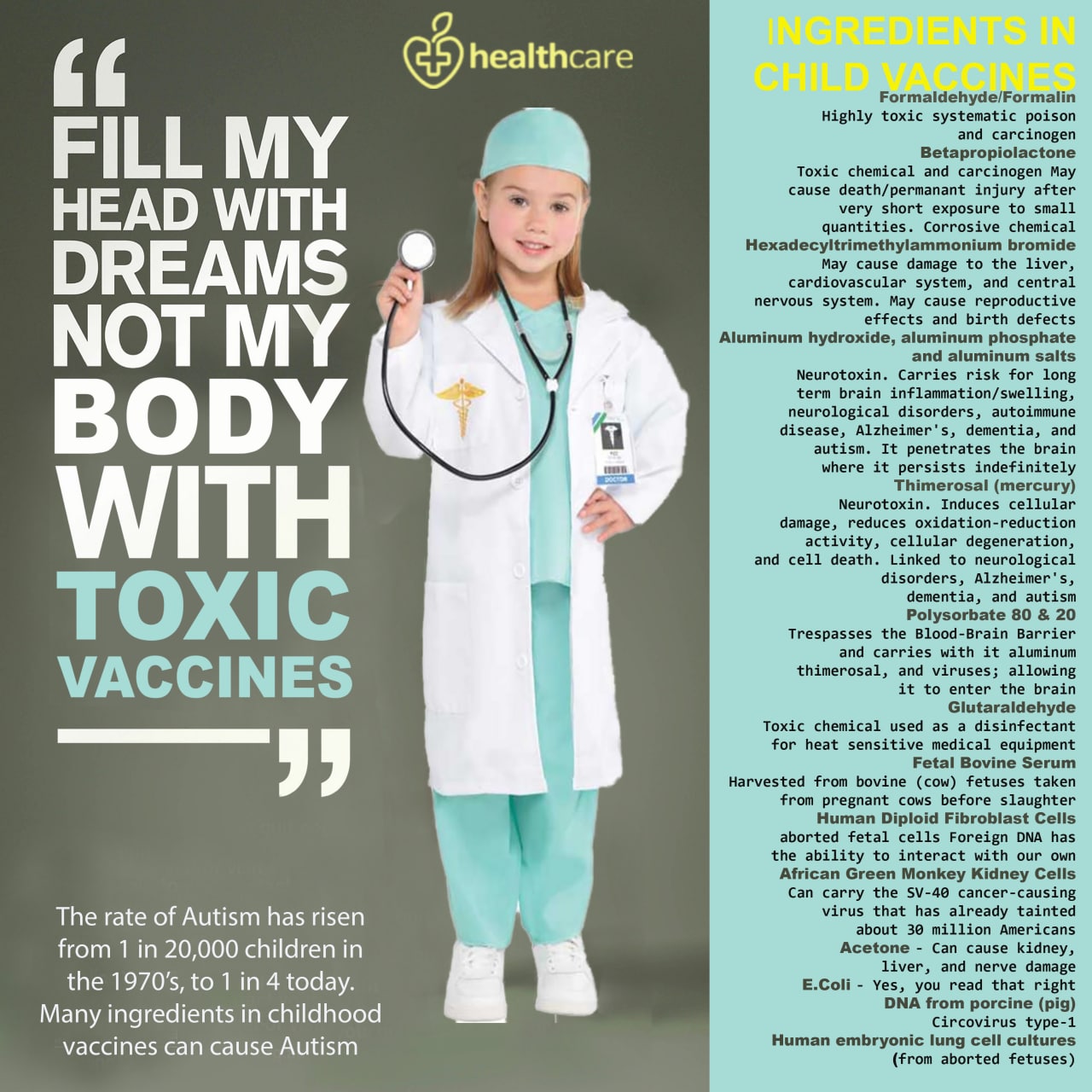Inhaltsstoffe
                  Kinderimpfung "USA" 31.10.2022: Haufenweise
                  hochgiftige Stoffe: WHAT IS REALLY IN THE C19
                  VACCINES?