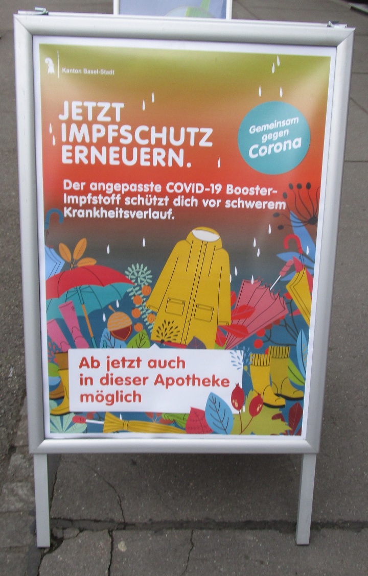 Tödliche "Corona"-Impfwerbung
6.3.2023: Apotheke am Spalenring Tödliche
"Corona"-Impfwerbung 6.3.2023: Apotheke am
Spalenring