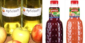 Fruit juices,
                    for example apple juice, grape juice, or grapefruit
                    juice