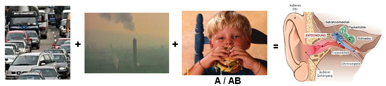 Trafic, industrie,
                        et une alimentation fausse chez les groupes
                        sanguins A et AB laisse produire automatiquement
                        des infections des oreilles chroniques par la
                        production �lev�e de mucus chez les groupes
                        sanguins A et AB