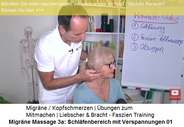 Migr�ne Massage 3a: Die
                    Position der Schl�fe mit den Schmerzpunkten