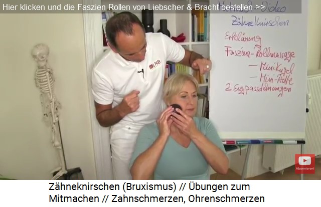 Massage gegen Bruxismus
                    und Ohrenschmerzen: Die kleine Massagekugel massiert
                    den Kaumuskel von oben �ber die Schl�fe hinweg in
                    spiralf�rmigen Bewegungen