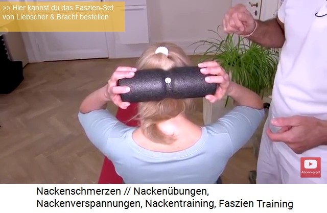 Massage gegen
                    Nackenschmerzen mit Nackenrolle 01 beginnend am
                    Hinterkopf