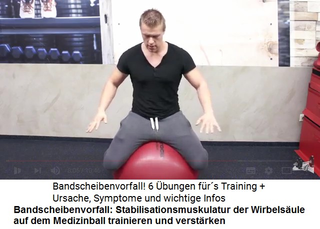 Balance-�bung auf dem
                                    Medizinball, so werden die
                                    Stabilisatoren der Wirbels�ule
                                    aufgebaut