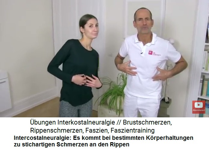 Intercostalneuralgie ist
                    keine Nervenentz�ndung, sondern das sind stechende
                    Schmerzen bei gewissen K�rperhaltungen an den
                    Rippen, verursacht durch das verkrampfte Zwerchfell