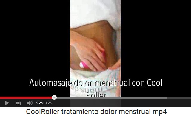 Masaje contra dolor menstrual estimulando y
                    relajando la matriz y los �rganos vecinos con un
                    roller 02