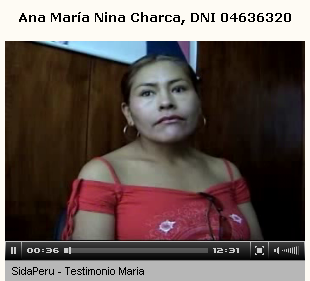 Curada paciente del SIDA Ana Mara NINA
                          CHARCA, retrato
