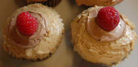 Seni come biscotti con lamponi