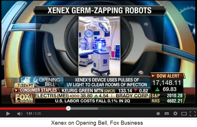 Xenex UV light disinfection robot 10
                            in the operation room 02, working