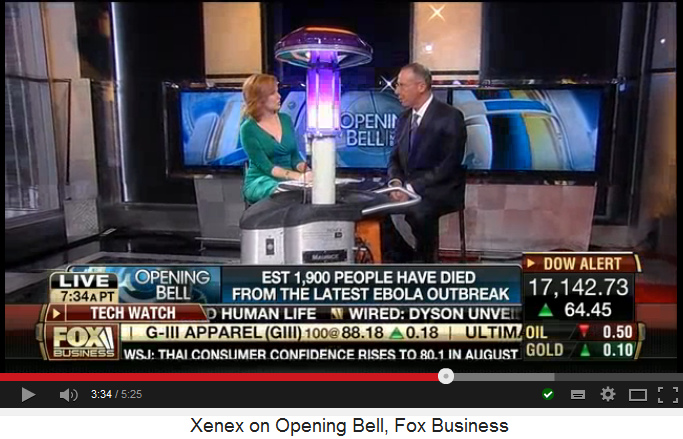 Das Demonstrationslicht
                                        des
                                        Xenex-UV-Lichtdesinfektionsroboters
                                        02