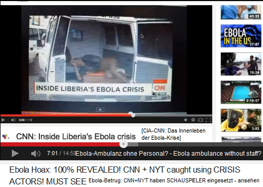 Liberia hoax:
                            Ebola ambulance is open without staff (!!!)
                            - and the two Ebola actors are payed
                            probably by CIA (!!!)