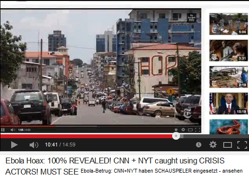 New York Time
                            Ebola hoax video showing African town of
                            Monrovia in Liberia