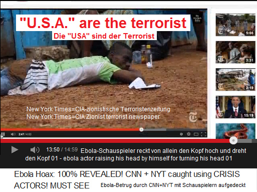 Ebola showman on the ground turning
                            his head alone 01