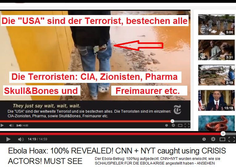 Der Vater hat ein B�ndel Geldscheine in der Hand,
              Nahaufnahme, geschmiert von CIA-Zionisten, Pharma und der
              kriminellen "USA"