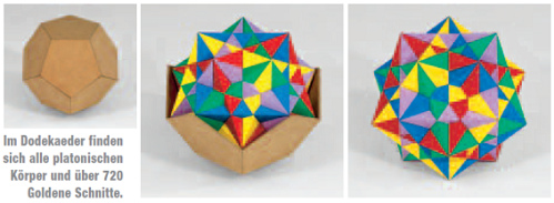 Modelle des
                                Dodekaeder-Raumsterns von Heinz Vogel
                                zum Schutz vor Elektrosmog
