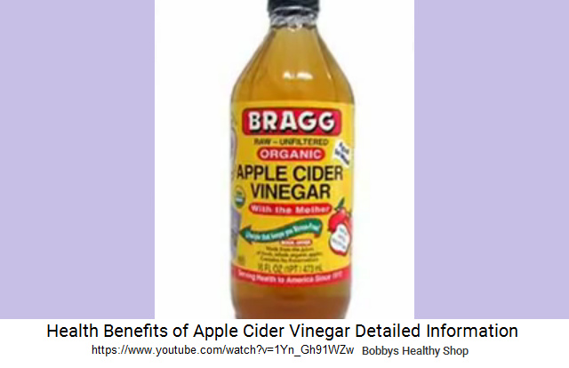 En los "EUA" el
                vinagre de manzana orgnico lo mejor es de la empresa
                "Bragg", dice el vdeo