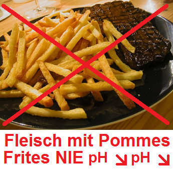 Fleisch mit Pommes Frites
                              NIE
