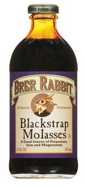 Brer Rabbit Black Strap sugar molasses
                            in a bottle