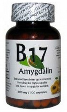 Capsules de vitamine B17 (laetrile,
                  amygdaline) avec de minuscules quantits de cyanure
                  contre les cellules cancreuses