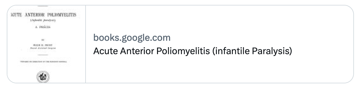 Artikel: Acute Anterior Poliomyelitis
(infantile Paralysis) - Akute anteriore
Poliomyelitis (Kinderlähmung) Artikel: Acute
Anterior Poliomyelitis (infantile Paralysis) - Akute
anteriore Poliomyelitis (Kinderlähmung)