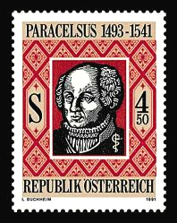 Paracelsus, Briefmarke
              1991 aus sterreich